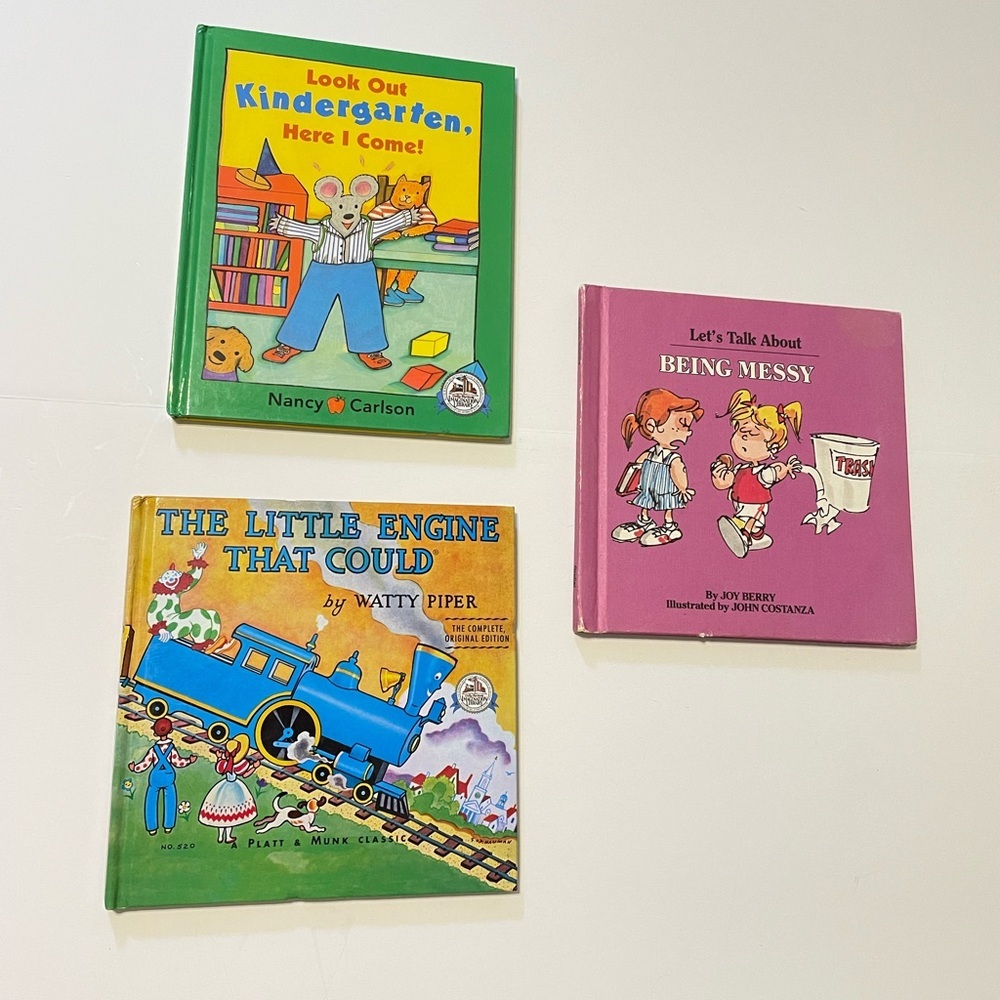 Lot of 3 Children’s Story Books, Let's Talk About Being Messy,The little Engine